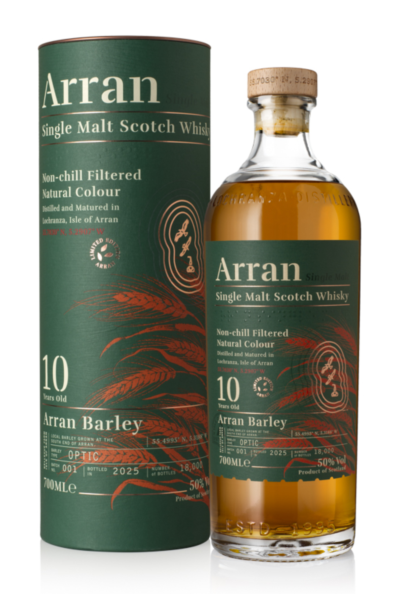 Arran Barley 10 Years Old | Arran Whisky | A D Rattray Whisky Shop